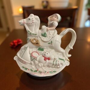 Holiday Dimension Lenox Porcelain Rocking Horse Teapot